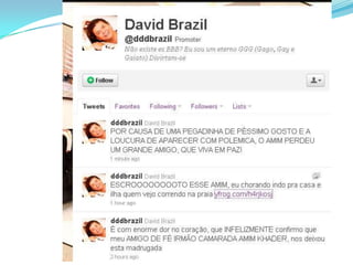 É verdade que não se pode ignorar uma informação relevante, mesmo veiculada através do Twitter, mas um bom repórter pega, pelo menos, o telefone para checar o fato.AMIM KADER MORREU Uma sobrinha de Amin ligou para David Brazil aos prantos, dizendo que o tio havia morrido. "Fiquei desesperado e fui até a casa dele", contou David, que ao chegar ao prédio foi informado pelos porteiros que o corpo de Amin já havia sido removido. "