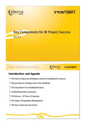 Key Components for BI Project Success