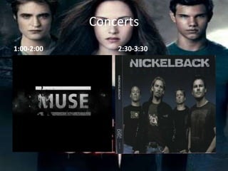 Concerts
1:00-2:00 2:30-3:30