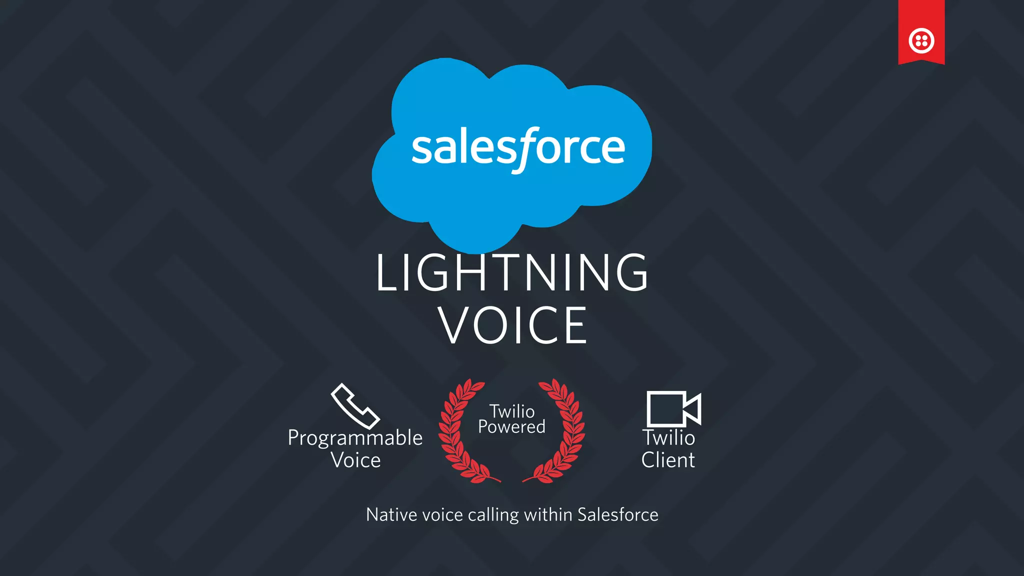 LIGHTNING
VOICE
Twilio
Powered
Native voice calling within Salesforce
Programmable
Voice
Twilio
Client
 