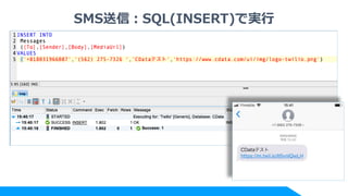 SMS送信：SQL(INSERT)で実行
 