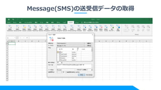 Message(SMS)の送受信データの取得
 