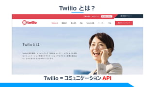 Twilio とは？
Twilio = コミュニケーション API
 