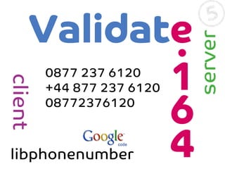 0877 237 6120
+44 877 237 6120
08772376120

libphonenumber

server

client


Validate
.
1
6
4

 