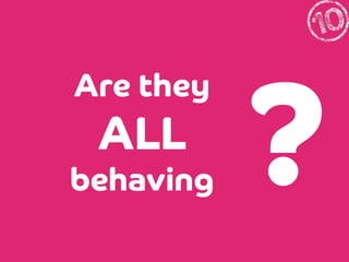 Are they

ALL
behaving

?

 