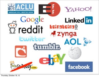 Thursday, October 18, 12
 