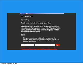 Thursday, October 18, 12
 