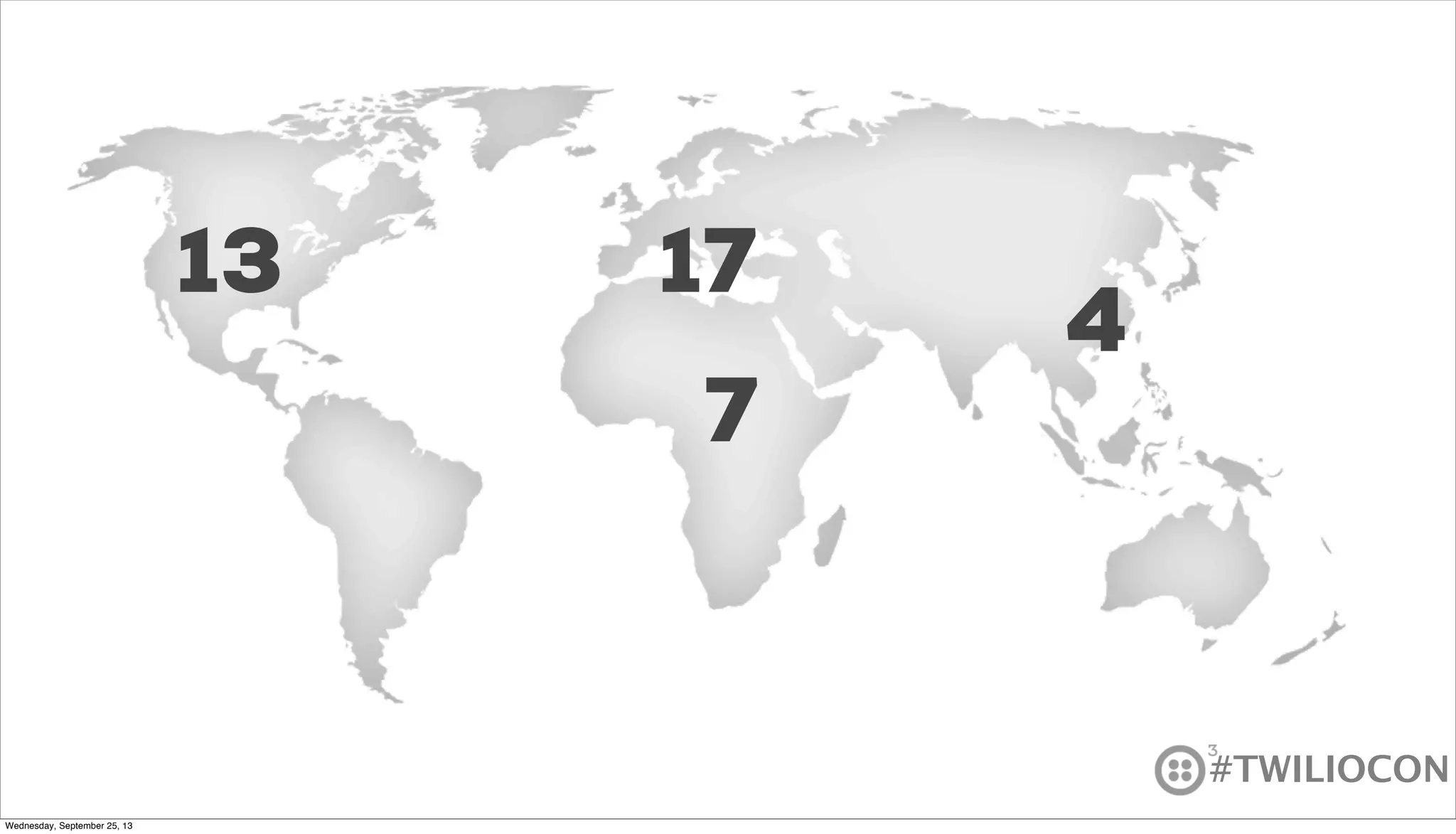 #TWILIOCON
7
13
4
17
Wednesday, September 25, 13
 