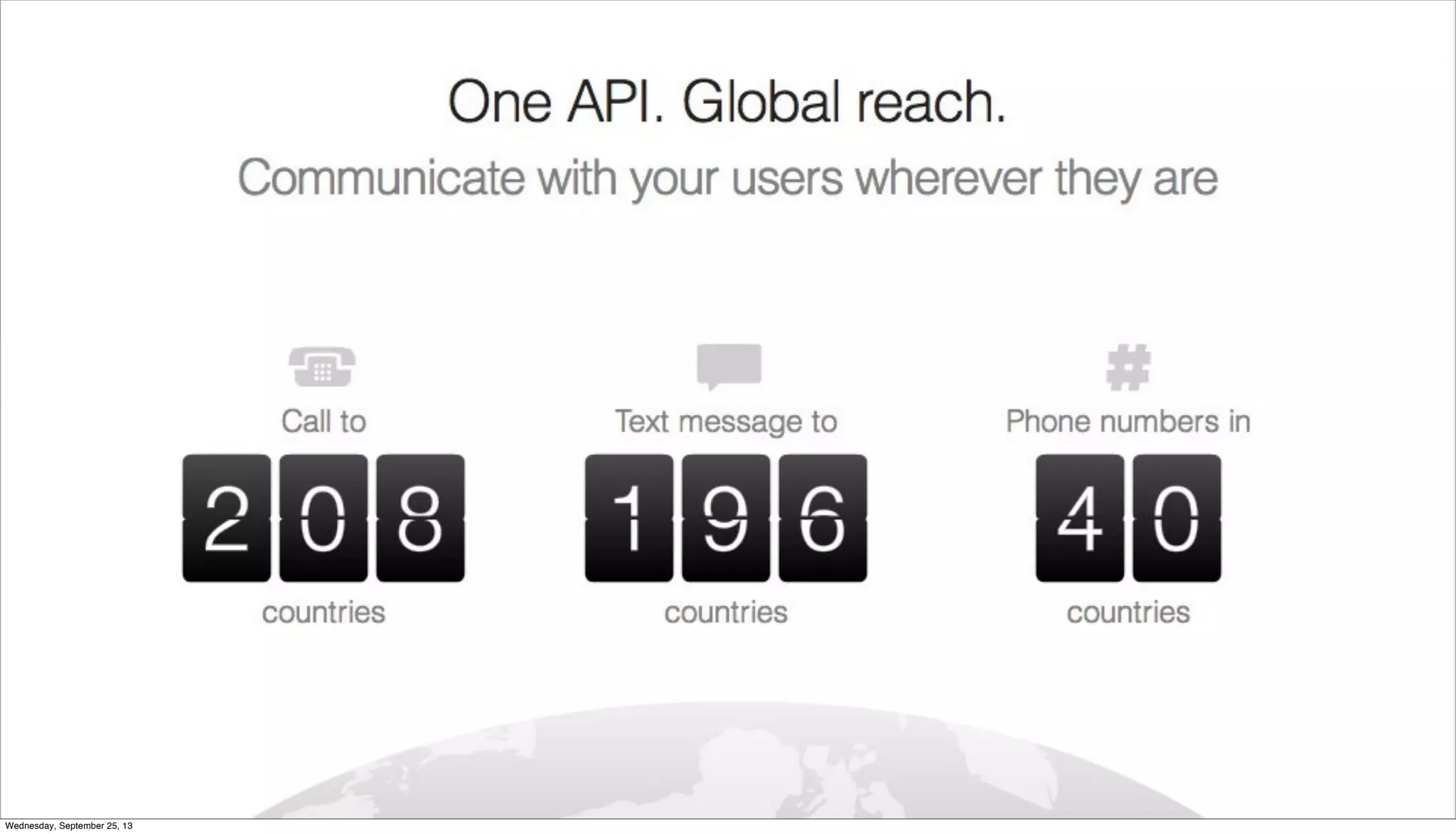 #TWILIOCON
Wednesday, September 25, 13
 