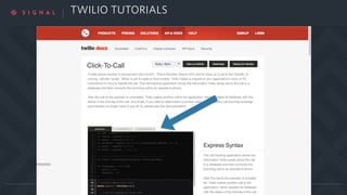 TWILIO TUTORIALS
 