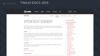 TWILIO DOCS: 2015TWILIO DOCS: 2015
 