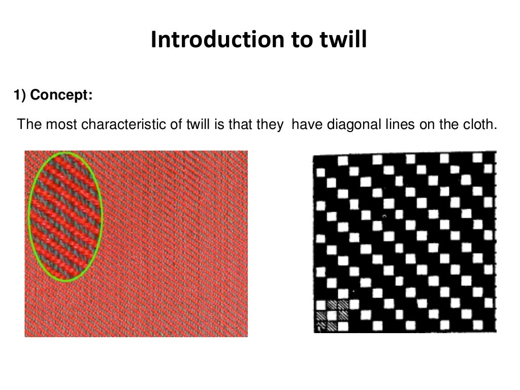Twill weave fabric structre