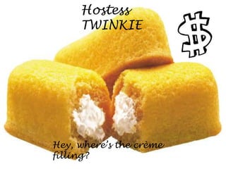 Hostess
TWINKIE
Hey, where’s the crème
filling?
 