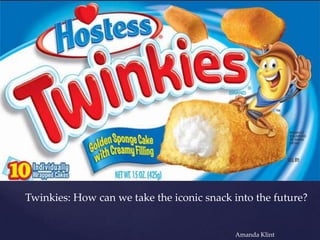 {

Twinkies: How can we take the iconic snack into the future?


                                           Amanda Klint
 