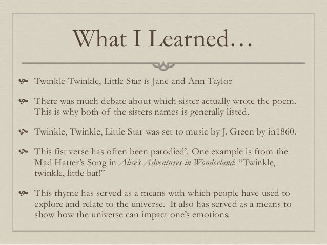 Twinkle Twinkle Little Star