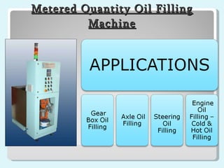 Metered Quantity Oil Filling Machine 