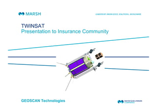 TWINSAT
Presentation to Insurance Community




GEOSCAN Technologies
 
