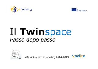 Il TwinspaceIl Twinspace
Passo dopo passo
eTwinning formazione fvg 2014-2015
 