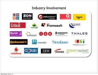 Industry Involvement




Wednesday, June 6, 12
 