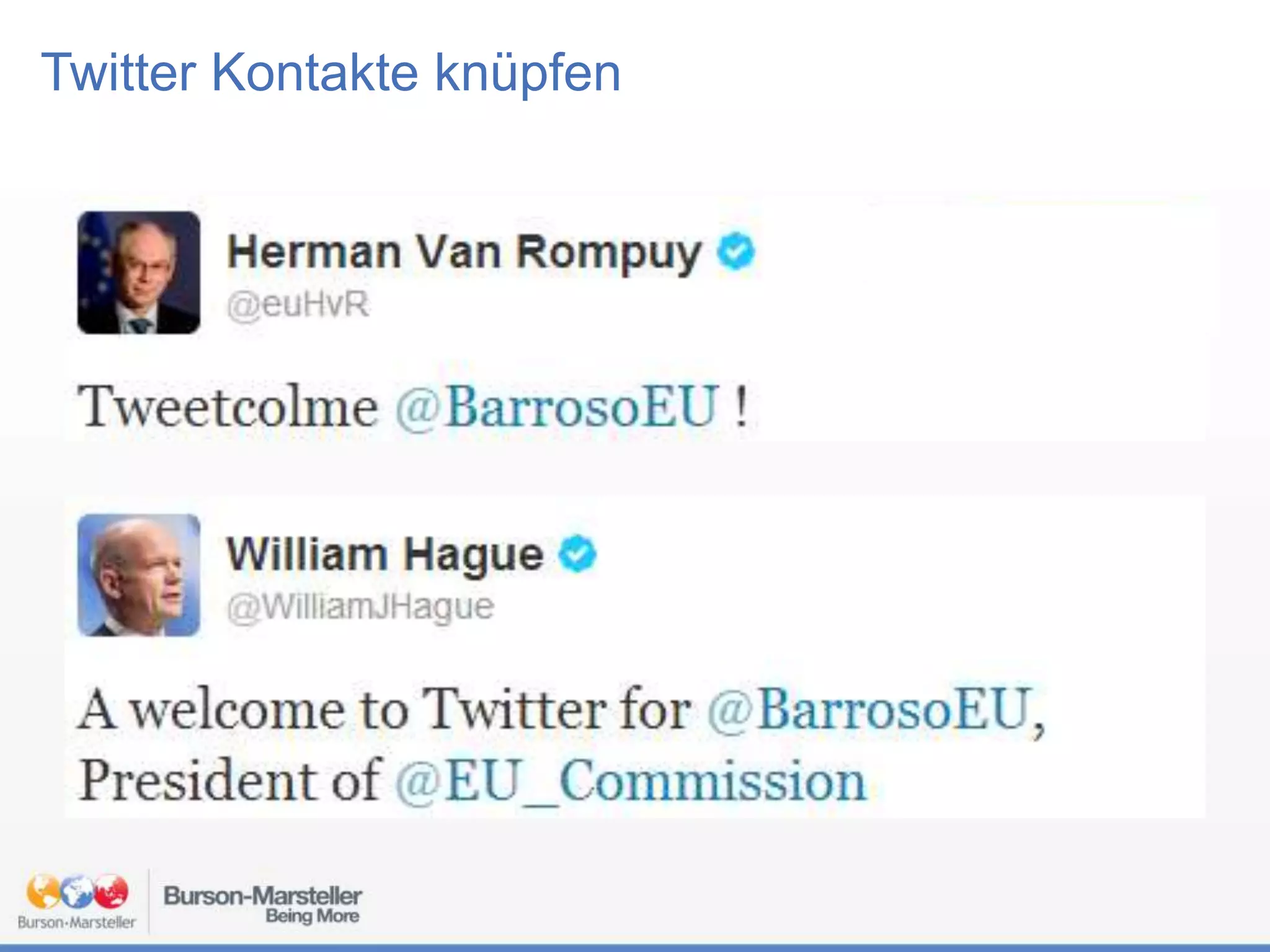 Twitter Kontakte knüpfen

 