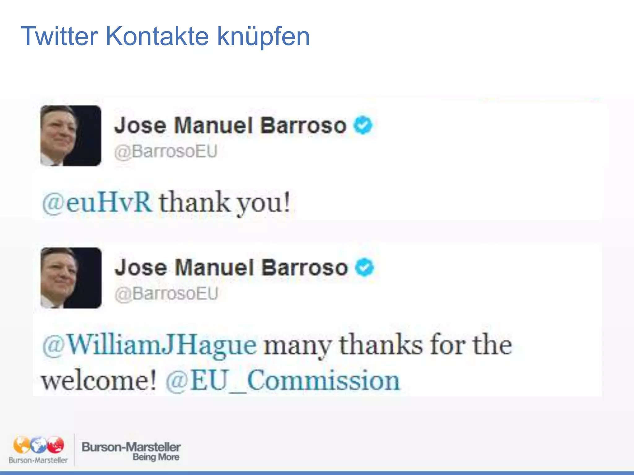 Twitter Kontakte knüpfen

 