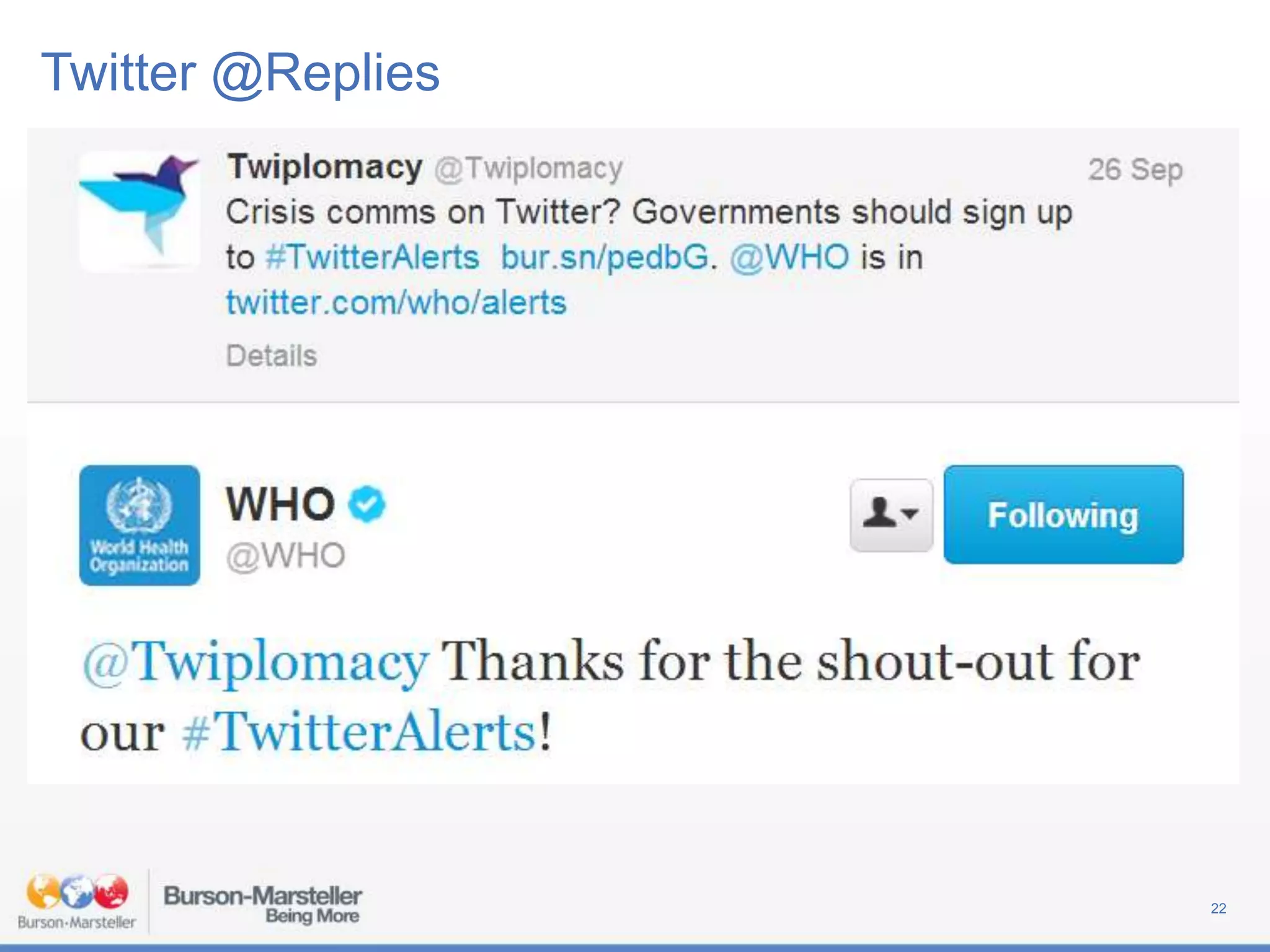 Twitter @Replies

22

 