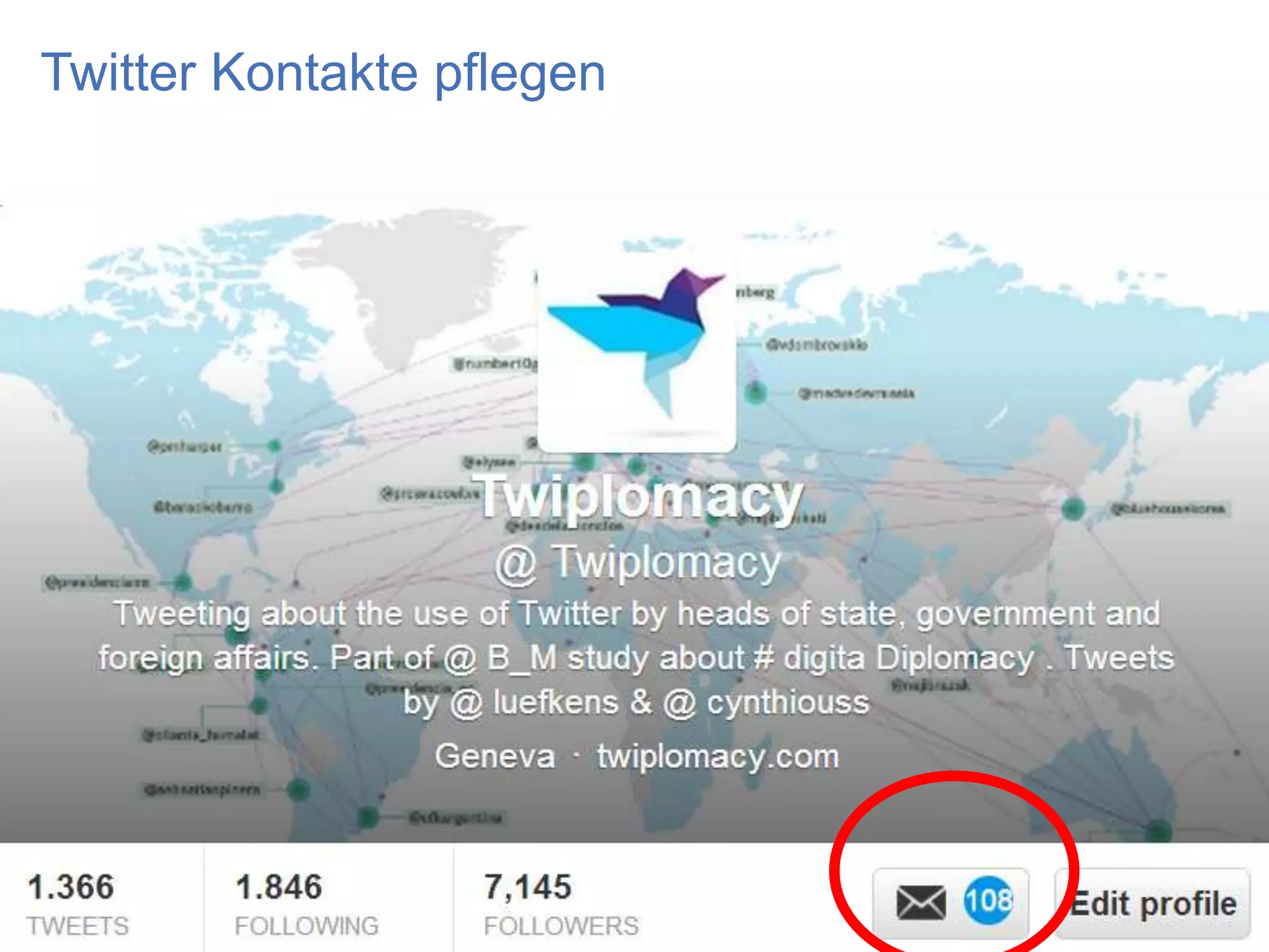 Twitter Kontakte pflegen

 