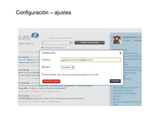 Configuración – ajustes
 