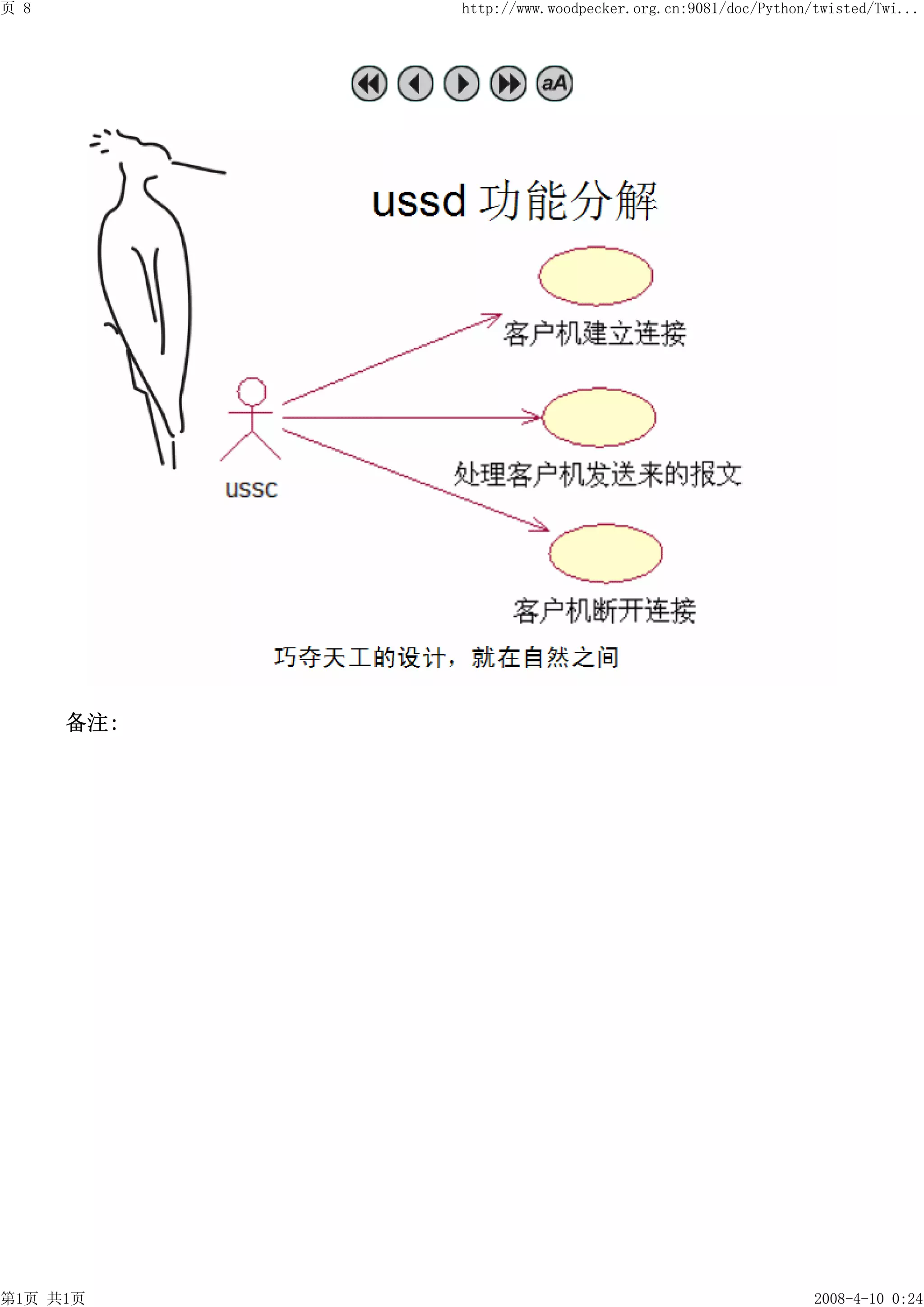 页 8         http://www.woodpecker.org.cn:9081/doc/Python/twisted/Twi...




      备注:




第1页 共1页                                                  2008-4-10 0:24
 