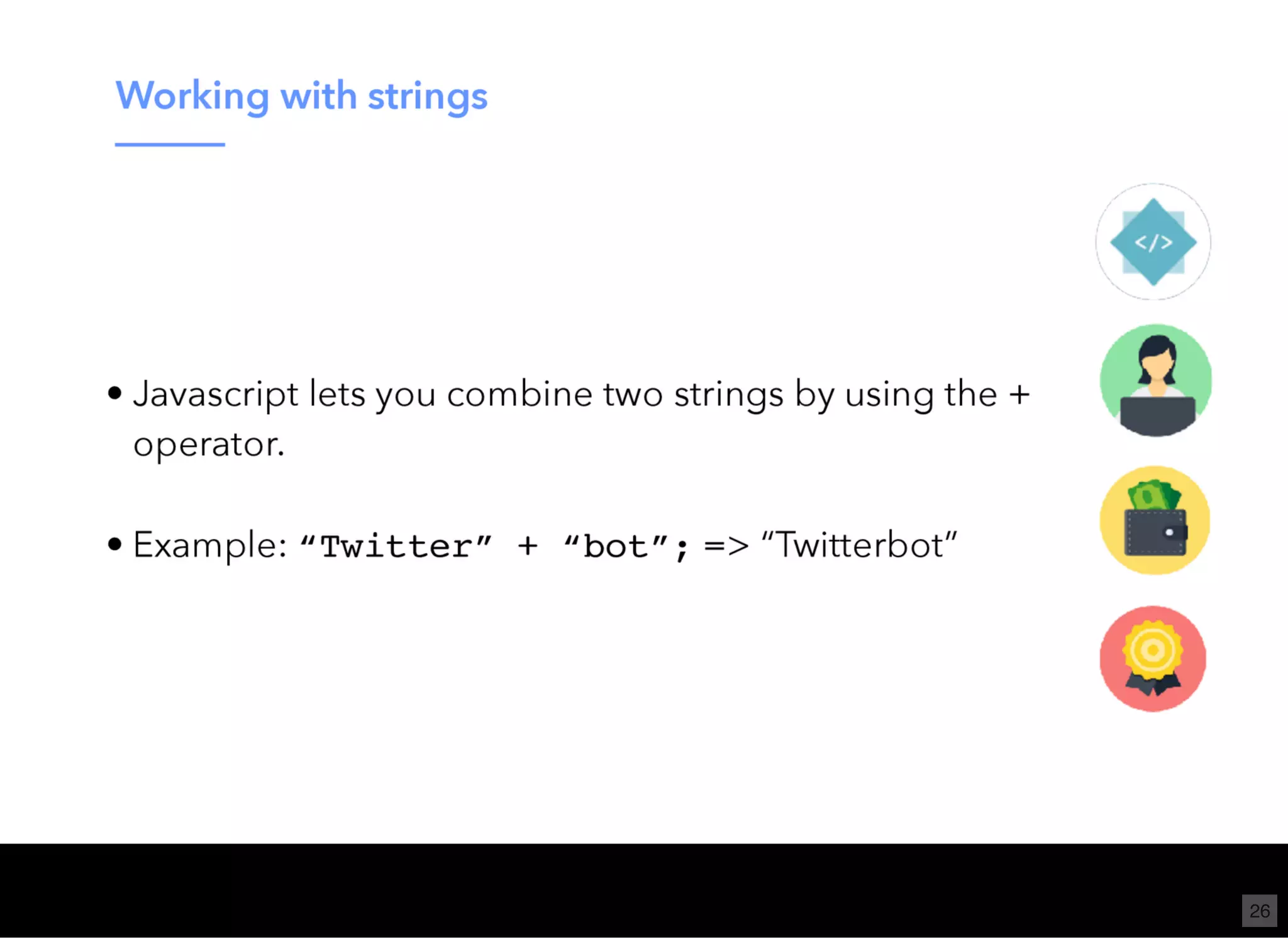 Wi-Fi: TGS Guest
Pass: tgsvisitor384
bit.ly/tf-twitter-js
26
 