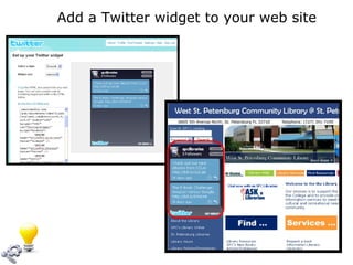 Add a Twitter widget to your web site 