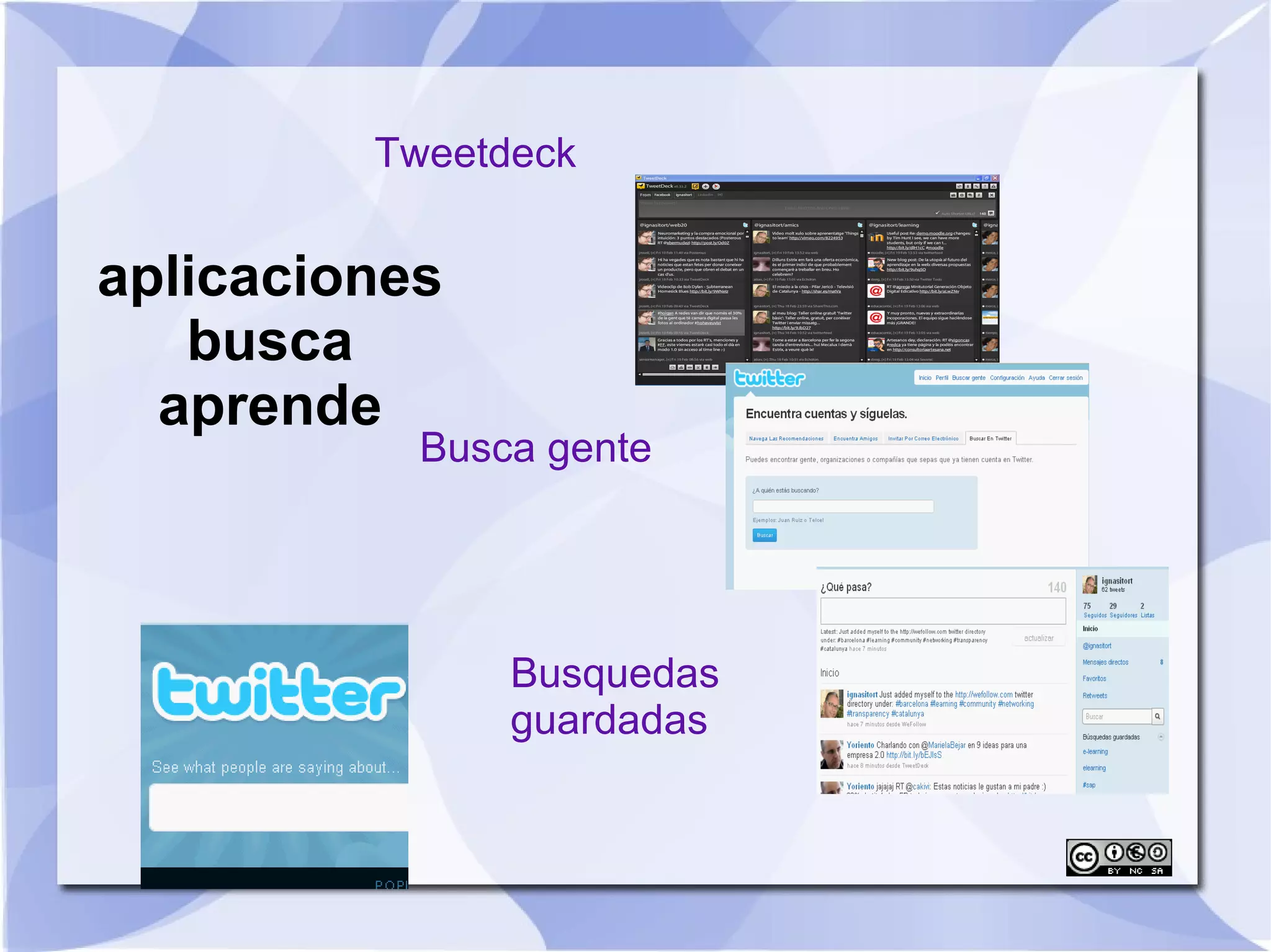 actualiza, sigue, responde, reenvia, mensaje directo 