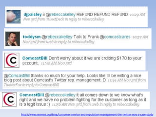 http://www.seomoz.org/blog/customer-service-and-reputation-management-the-twitter-way-a-case-study