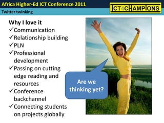 Conference twit/twat/twinkerwww.twitter.com/maggiev