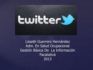 Lisseth Guerrero Hernández
   Adm. En Salud Ocupacional
Gestión Básica De La Información
            Facatativá
              2013
 