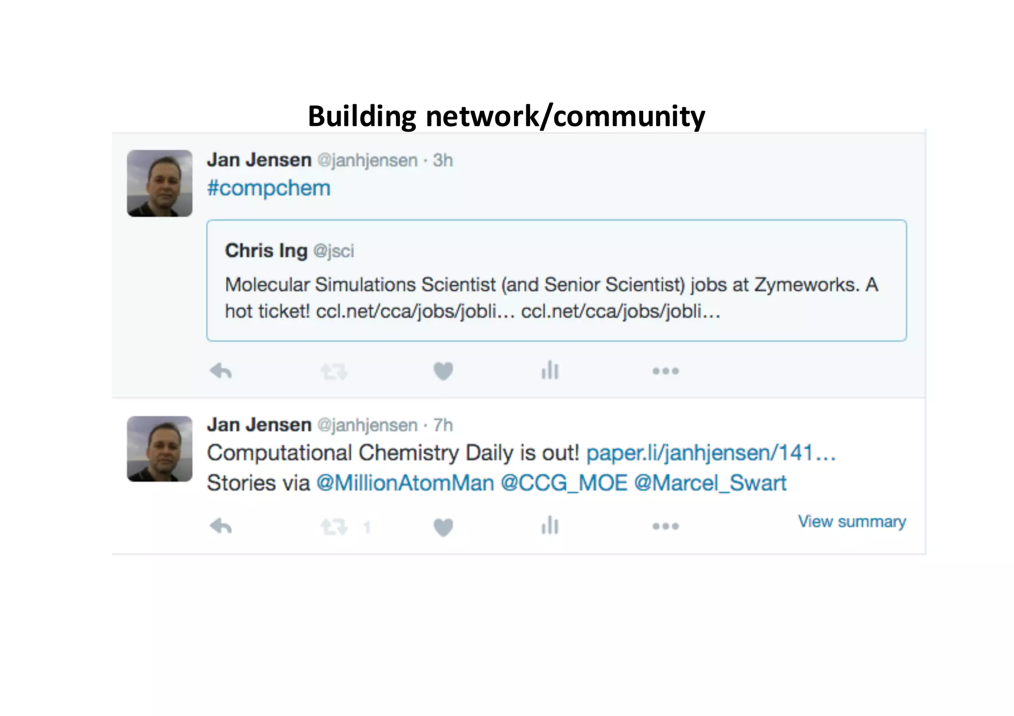 Building network/community