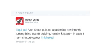 Twitter activity @MerilynChilds #HDRSupervision