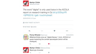 Twitter activity @MerilynChilds #HDRSupervision