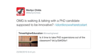 Twitter activity @MerilynChilds #HDRSupervision