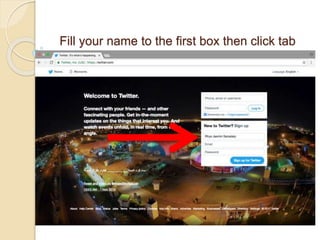 Fill your name to the first box then click tab
 