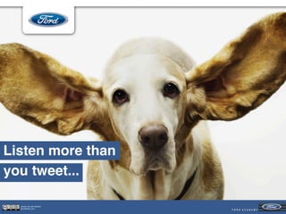 Listen more than
you tweet...

  Jeroen van der Schenk
  Socialbites.com
 