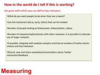 Think about an audience for each tweetTweets are meant for someone/some set. Even though all will see them. Speak to someone.