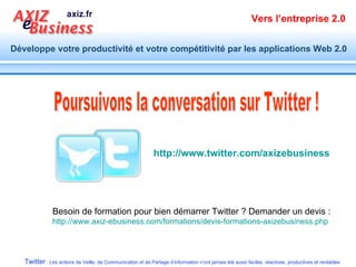 Twitter : présentation usages professionnels en français