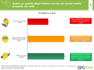 Quasi un quarto degli italiani scrive sui social media                                                       4
           ...