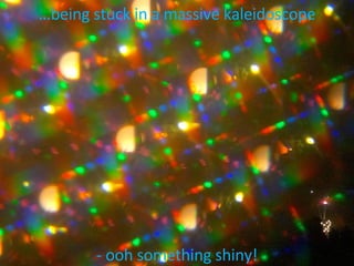… being stuck in a massive kaleidoscope - ooh something shiny! 