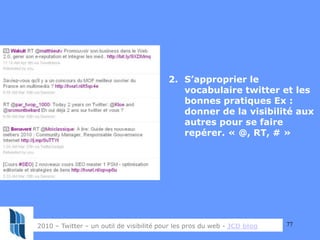 Twitter - outil de visibilite pour les pros du web