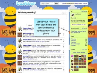 Set up your Twitter with your mobile and send and receive updates from your phone