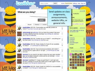Send updates on class assignments, announcements, website URLs, or general info.