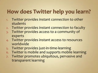 Twitter and Teaching and Learning