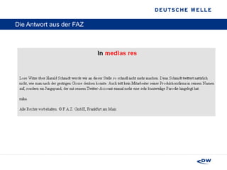 Die Antwort aus der FAZ 